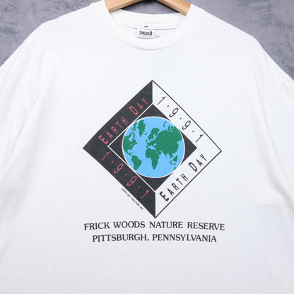 1991 White Earth Day Frick Woods Nature Reserve Pittsburgh Shirt 4642