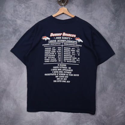 1999 Navy Blue Denver Broncos John Elway Career To Remember Shirt 6599