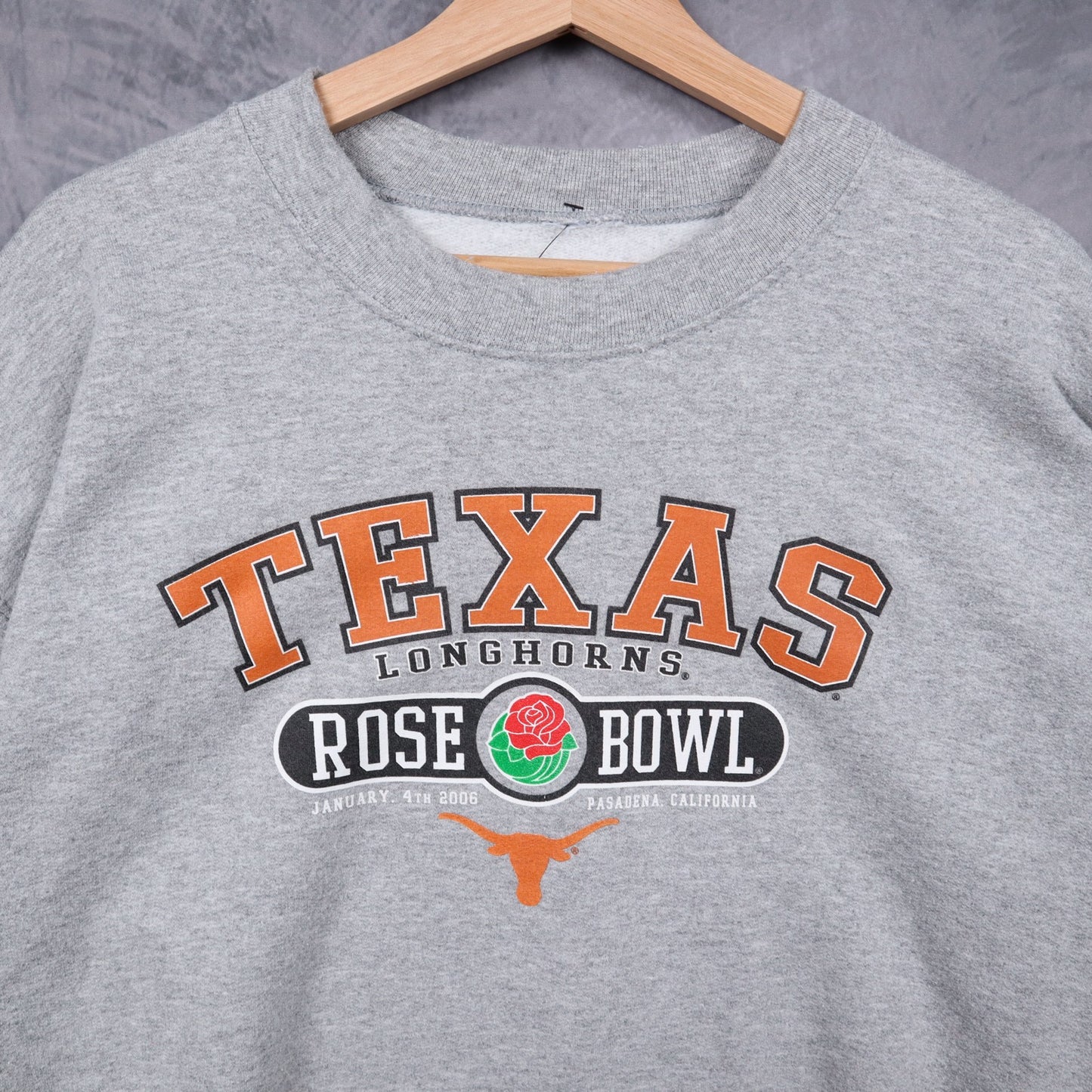 2006 Grey Texas Longhorns Rose Bowl Crewneck Sweatshirt 5708
