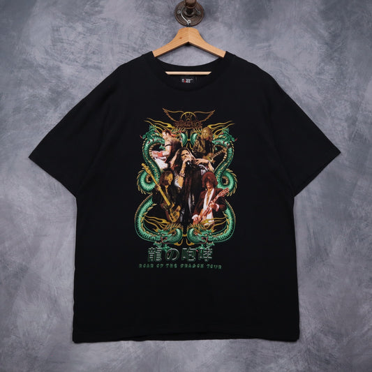 1999 Black Aerosmith Roar Of The Dragon Tour Shirt 4963