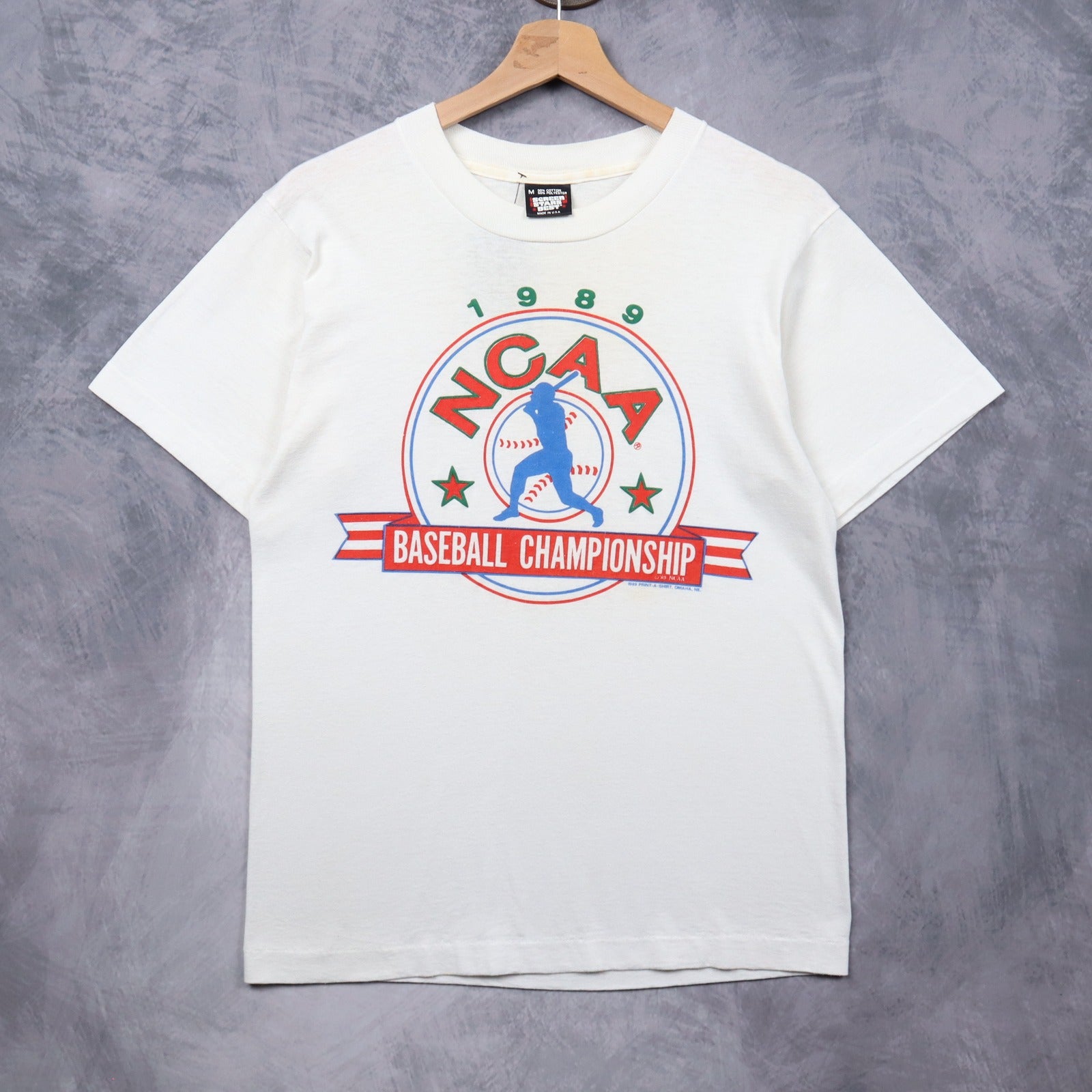 1989 White NCAA Baseball Championship Shirt 5520