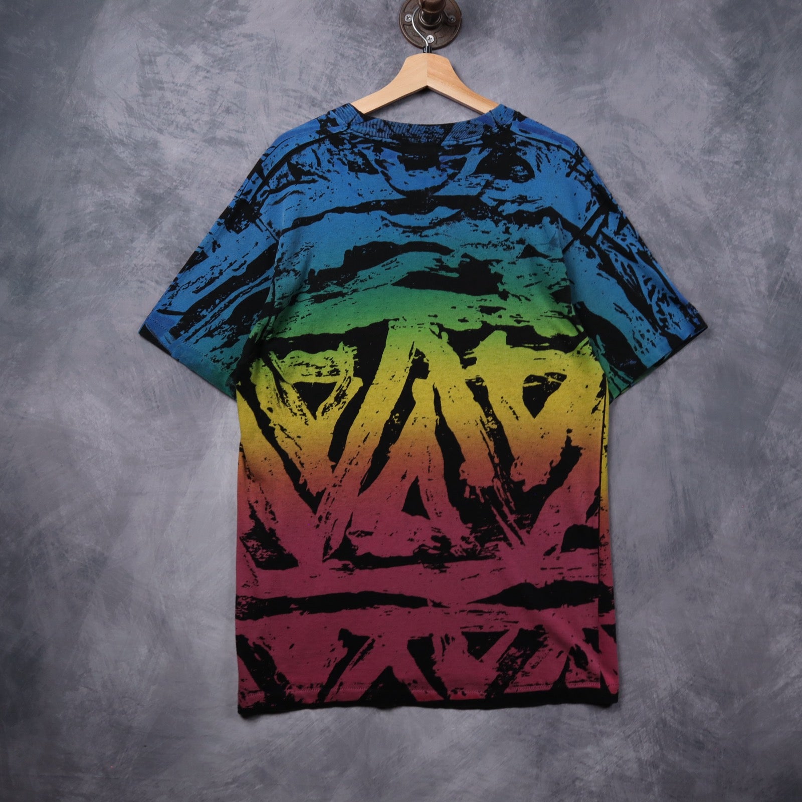90s Rainbow Oasis Sports All Over Print Shirt 5415