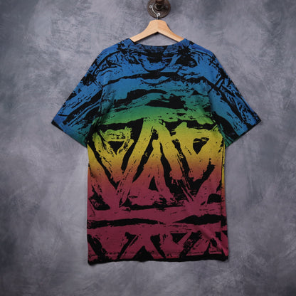 90s Rainbow Oasis Sports All Over Print Shirt 5415