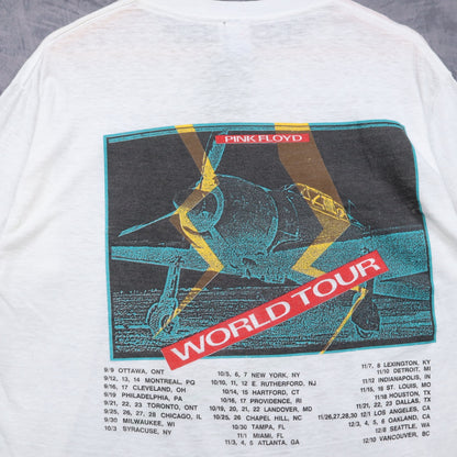 1987 White Pink Floyd Momentary Lapse of Reason World Tour Shirt 4936