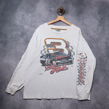 Late 90s Heather Grey Dale Earnhardt #3 NASCAR Long Sleeve Shirt 5353