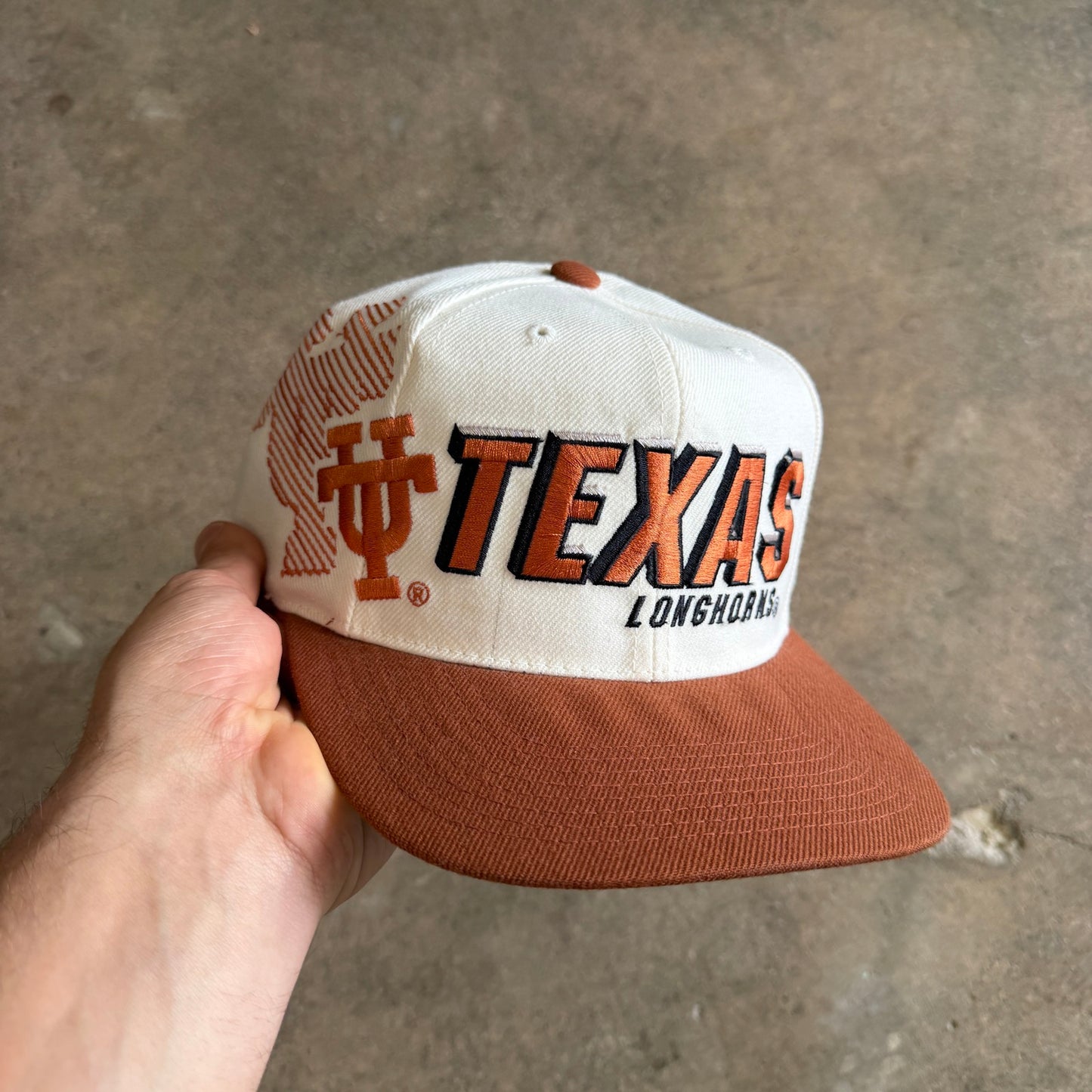 90s White Texas Longhorns Sports Specialties Snapback Hat 5776