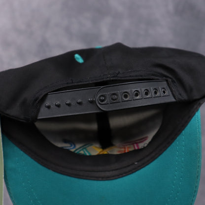 90s Black Texas Multicolor Embroidered Snapback Hat 5515