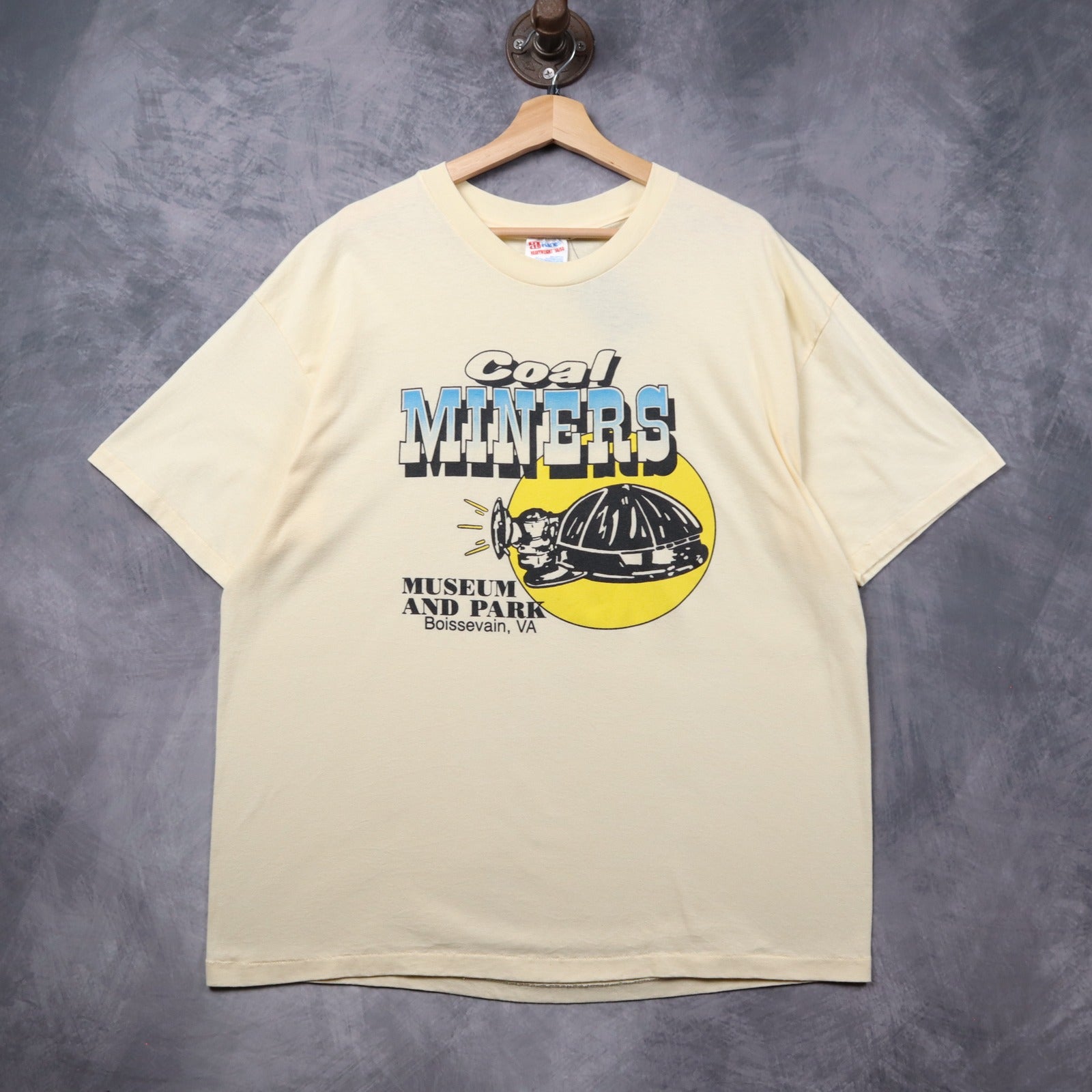 90s Cream Coal Miners Museum Boissevain VA Shirt 5413