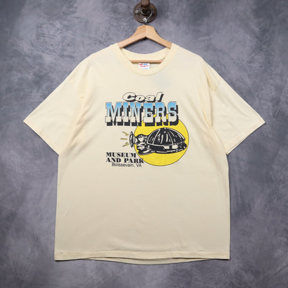 90s Cream Coal Miners Museum Boissevain VA Shirt 5413