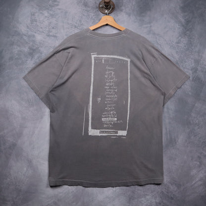 90s Faded Grey Pearl Jam Freak Puppet Tour Shirt 5584