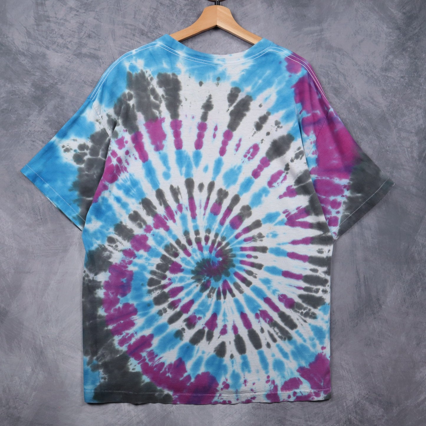 90s Blue Tie Dye Def Leppard Adrenalize Shirt 4934