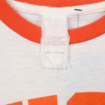 60s White Sam Houston State SHSU Ringer Shirt 5571
