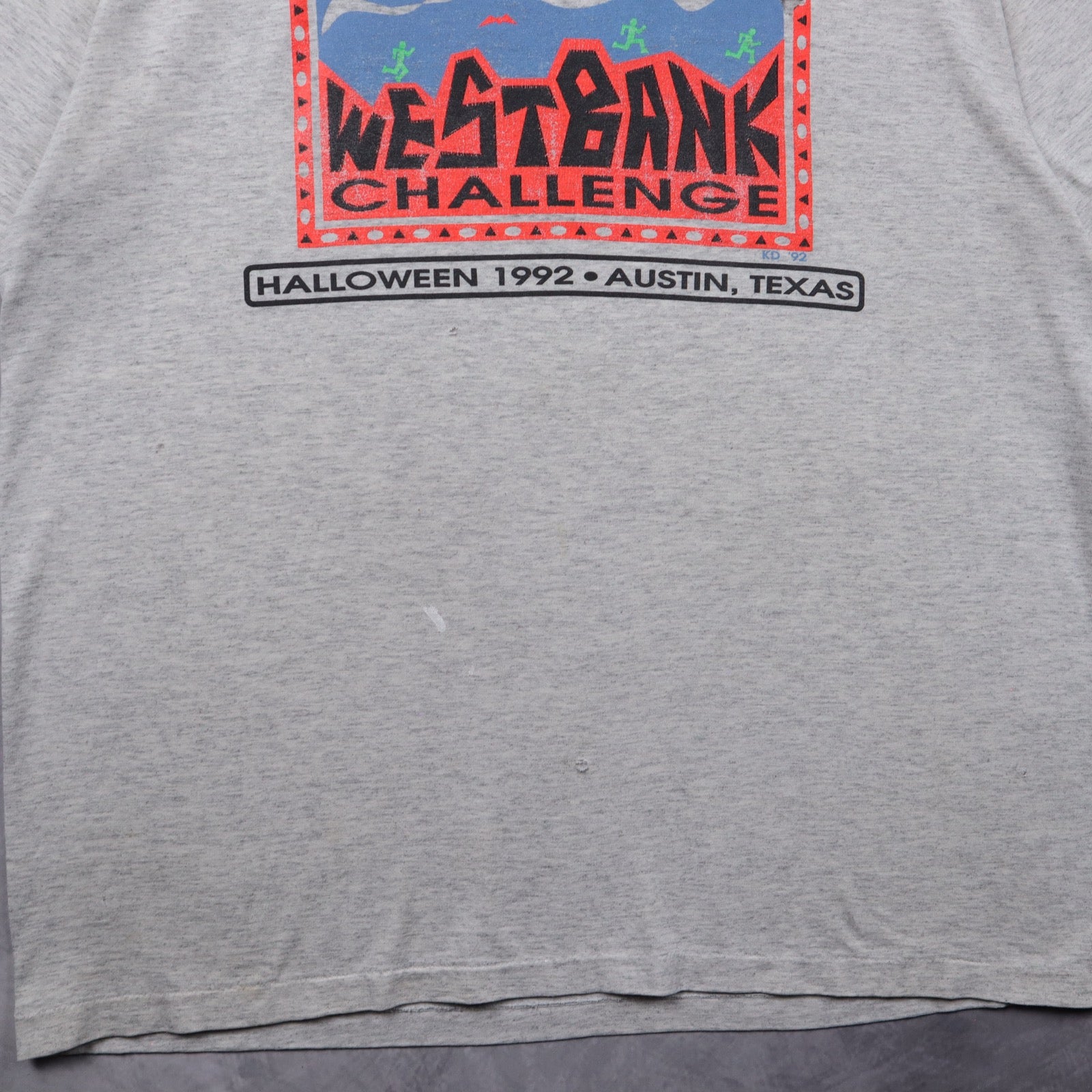 1992 Heather Gray Westbank Challenge Halloween Austin Texas Shirt 5384