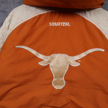 90s Orange Texas Longhorns Starter Hooded Jacket 5921
