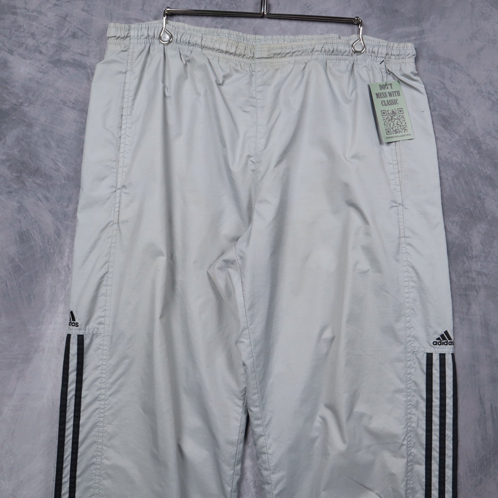 Early 2000s Light Grey Adidas Track Pants 5230