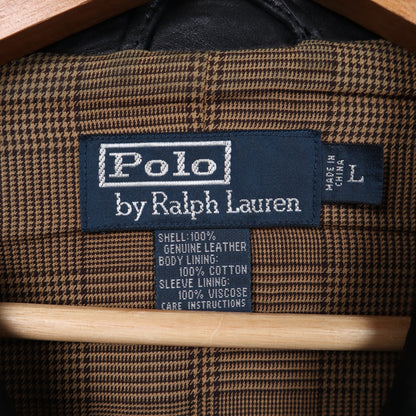 90s Black Polo Ralph Lauren Leather Jacket 5488