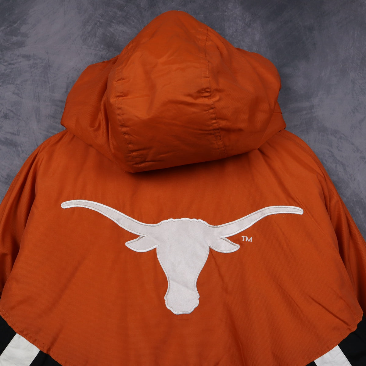 90s Orange Texas Longhorns Starter Hooded Pullover Jacket 5922