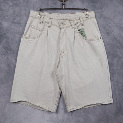 90s Cream Levi's Baggy Denim Shorts 5175
