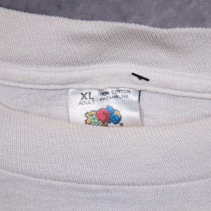 90s White I Hate Barney Shirt 5169
