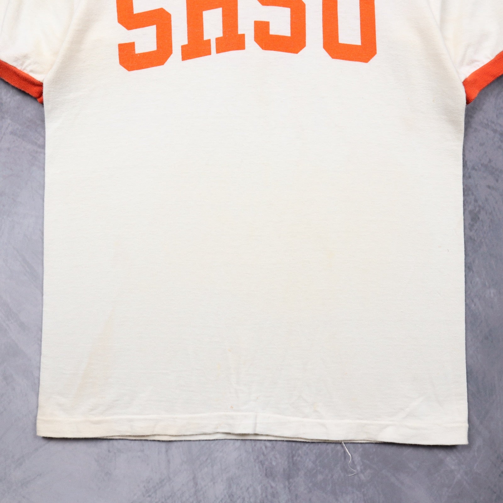 80s White SHSU Ringer Shirt 5571