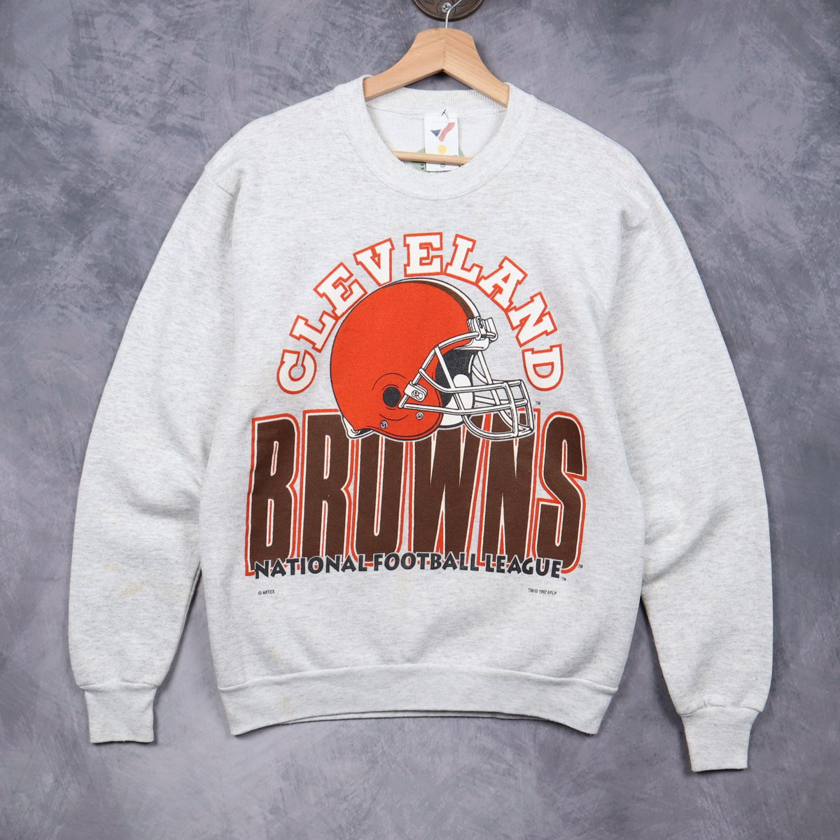 1992 Grey Cleveland Browns Crewneck Sweatshirt 6457