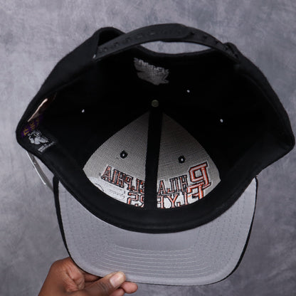 90s Black Philadelphia Flyers Starter Snapback Hat 5617