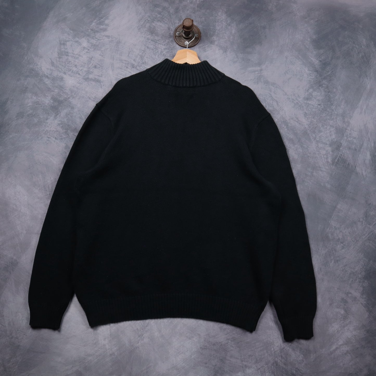 90s Black Polo Ralph Lauren Quarter Zip Sweater 5547