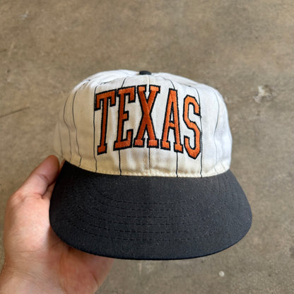 90s White Texas Longhorns Pinstripe Hat 5797