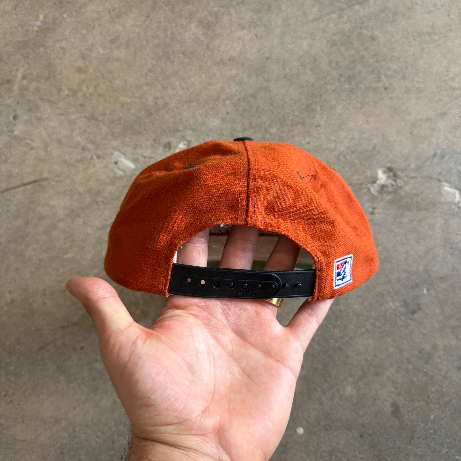 90s Burnt Orange Texas Longhorns Snapback Hat 5800