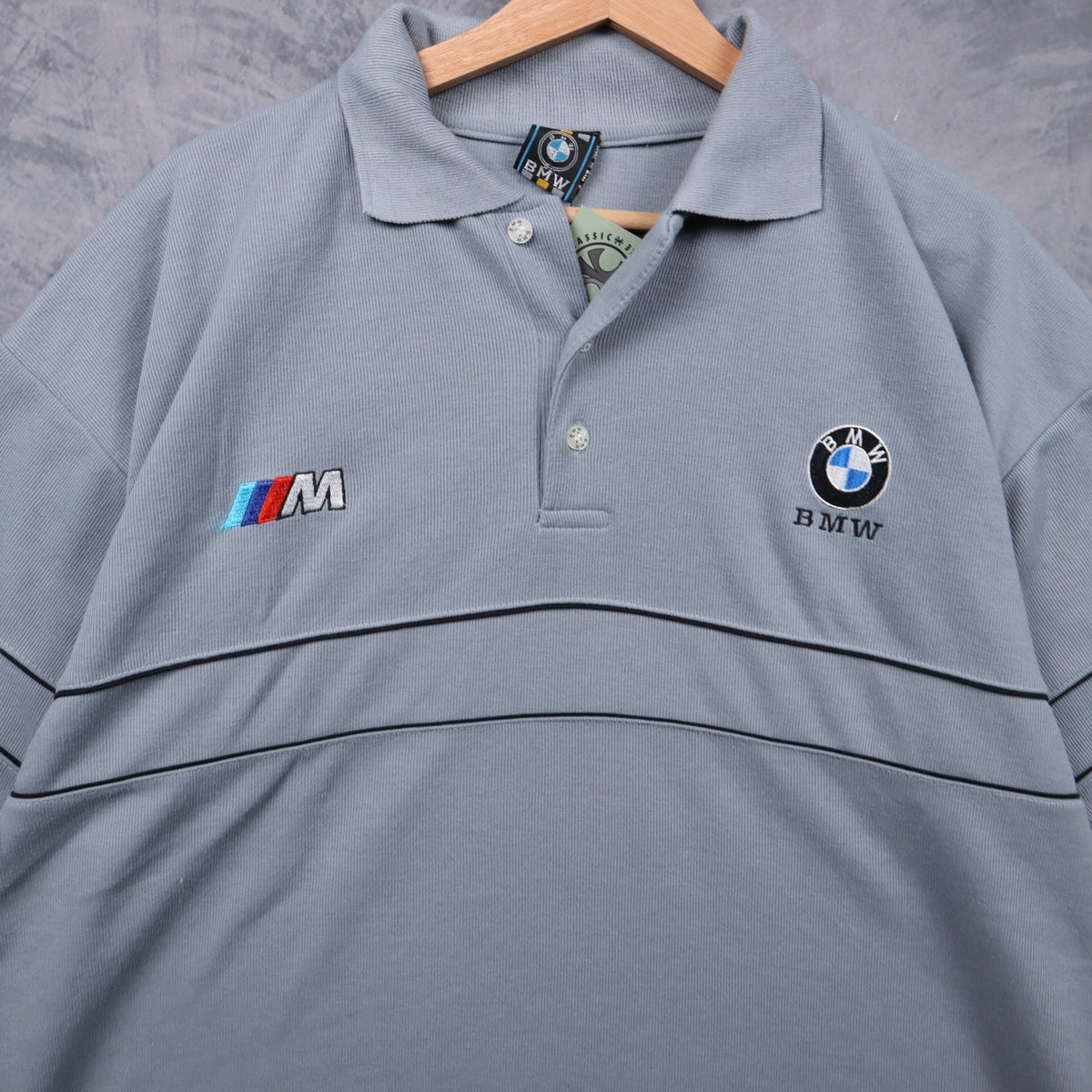 00s Grey BMW M Polo Shirt 7268