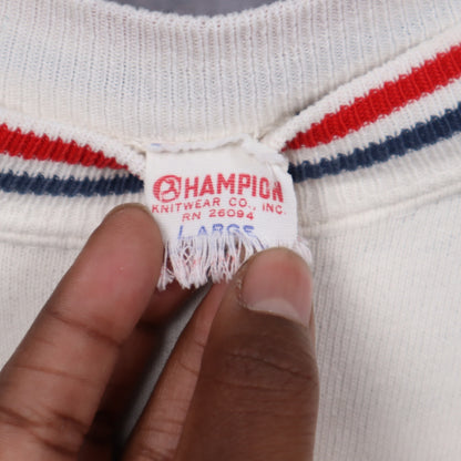 60s White Texas Tech Champion Running Man Short Sleeve Sweatshirt 5107