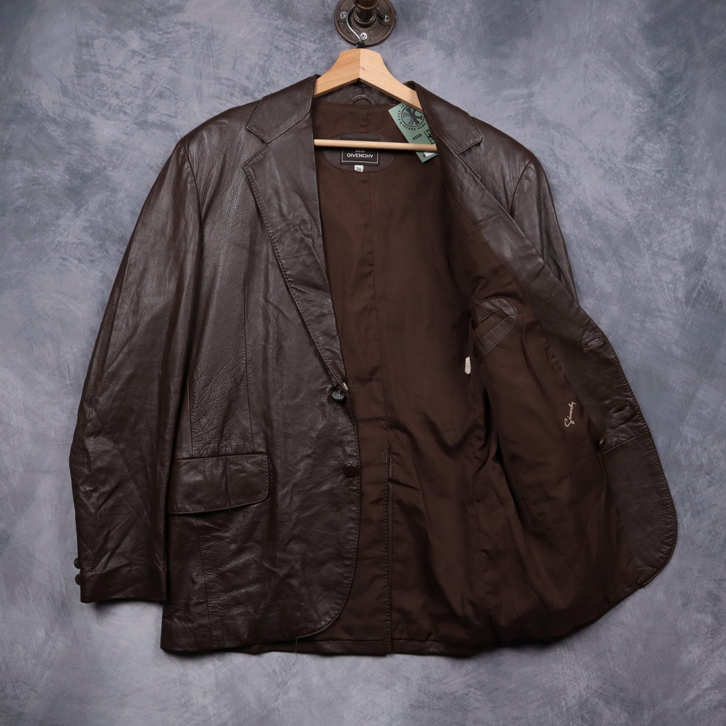 90s Brown Leather Givenchy Blazer 5067