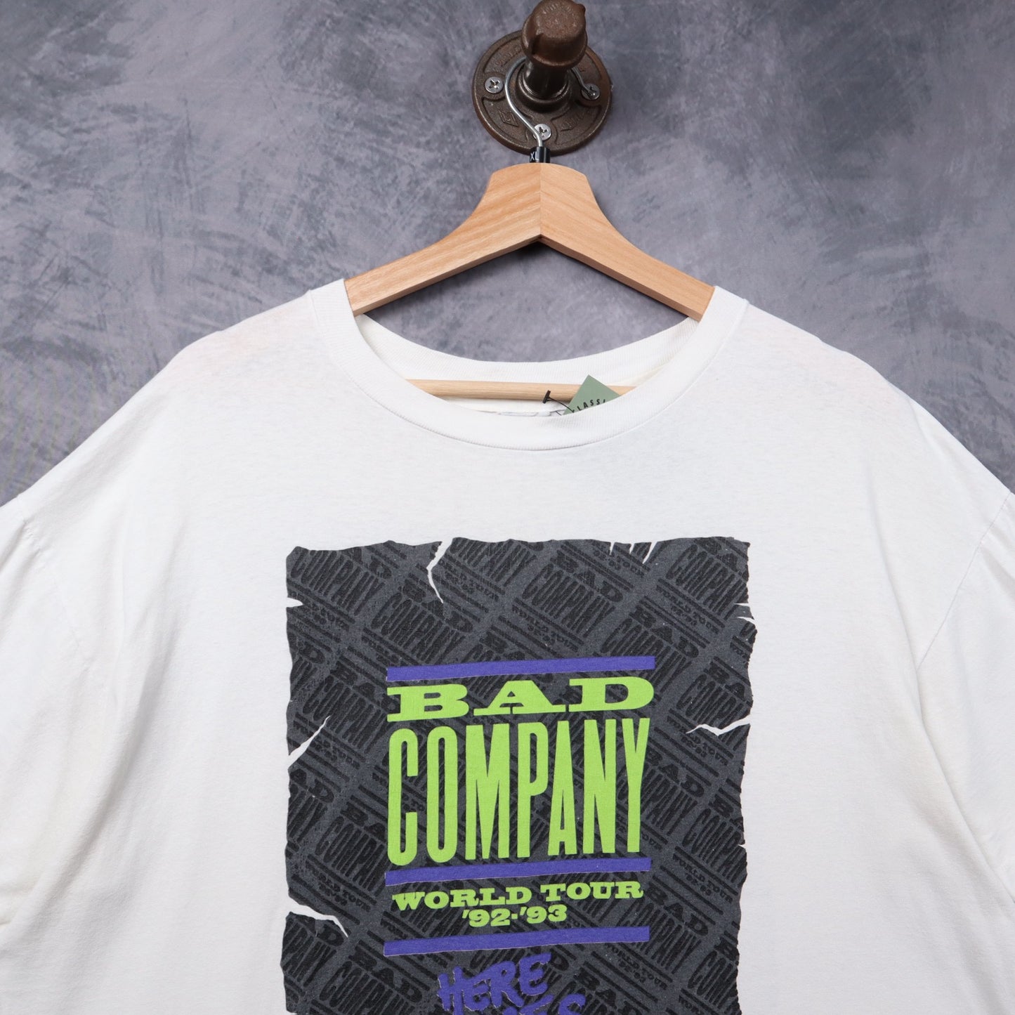 1992 White Bad Company Here Comes Trouble World Tour Shirt 5335