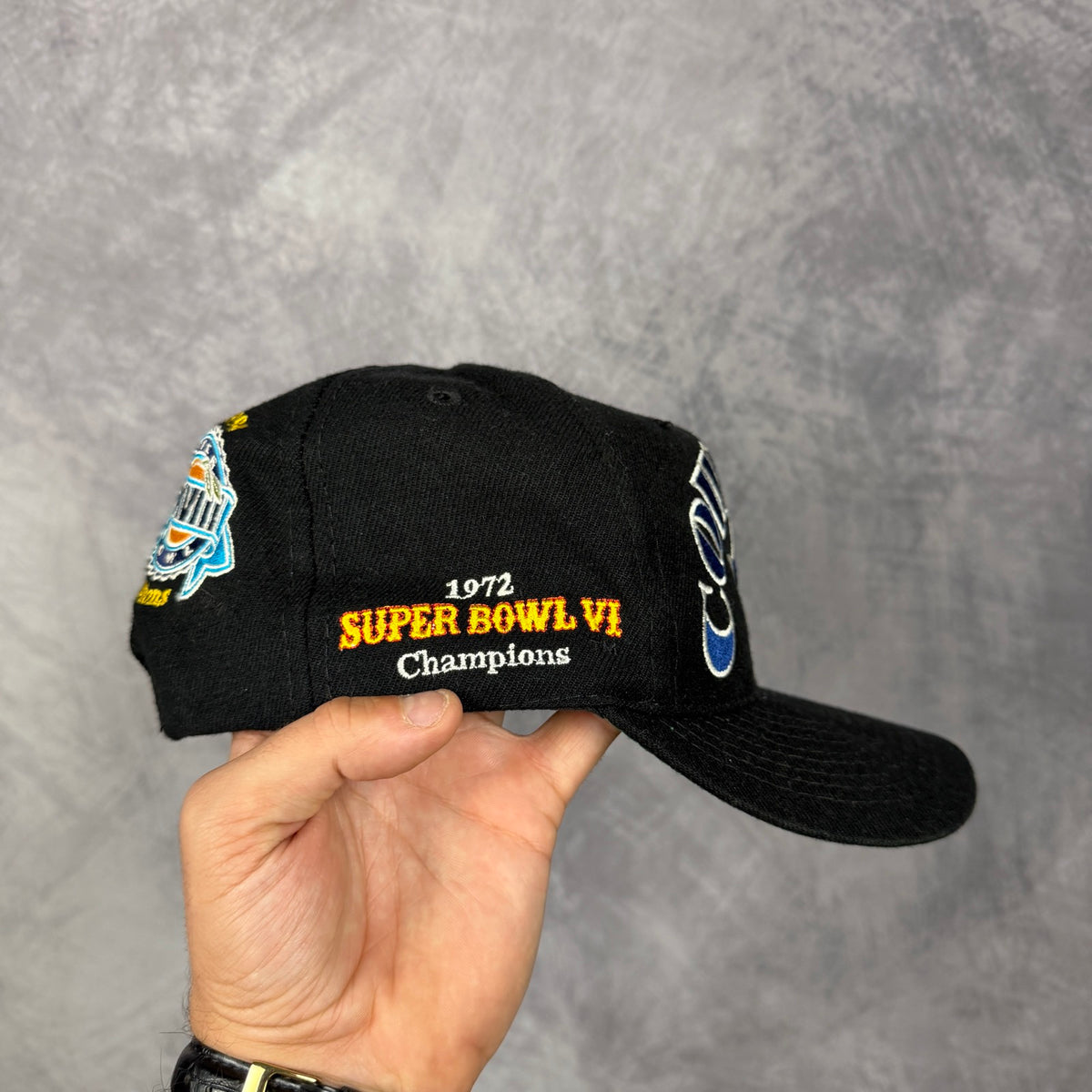 90s Black Dallas Cowboys Super Bowl Champions Snapback Hat 6826