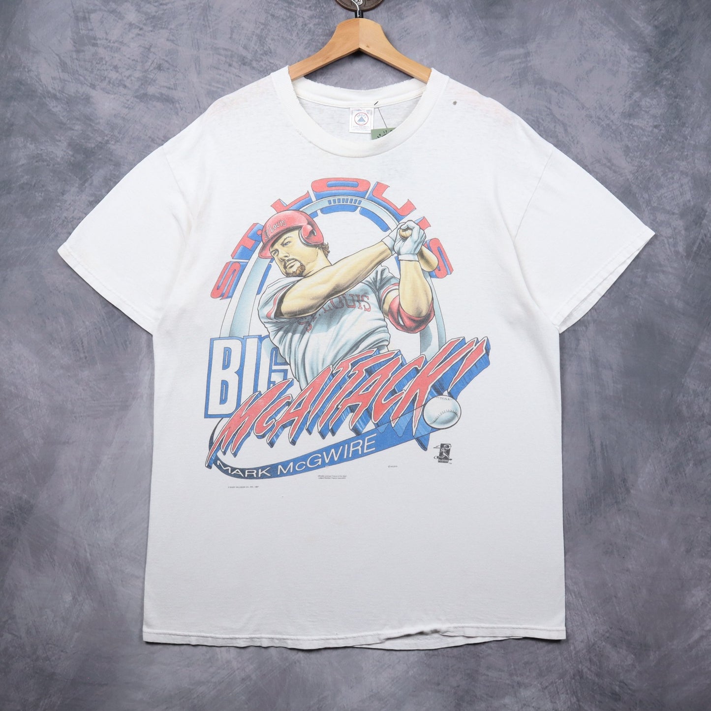 1997 White Mark McGwire Big Mac Attack St. Louis Cardinals Shirt 5518