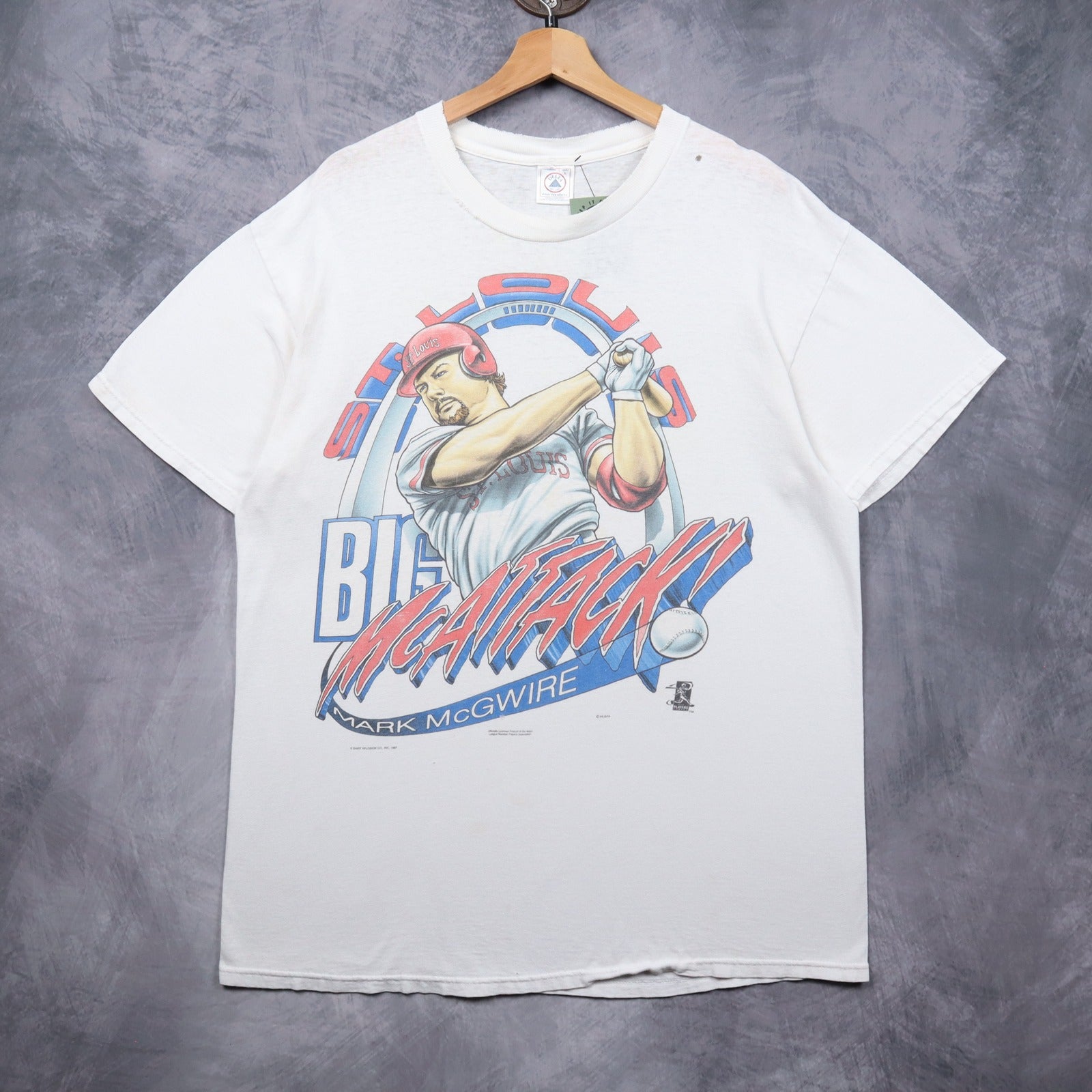 1997 White Mark McGwire Big Mac Attack St. Louis Cardinals Shirt 5518