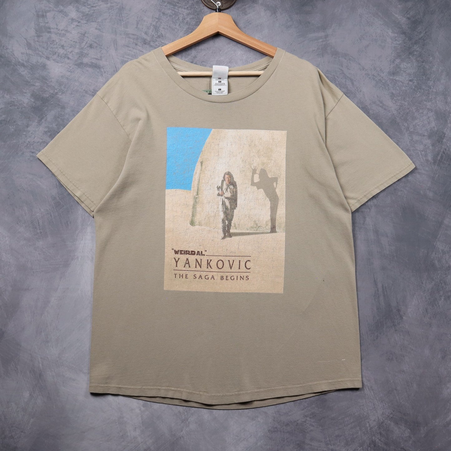 90s Tan Weird Al Yankovic The Saga Begins Galactic Tour Shirt 5452