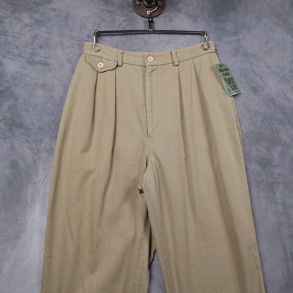 90s Khaki Ralph Lauren Pleated Trousers 5232