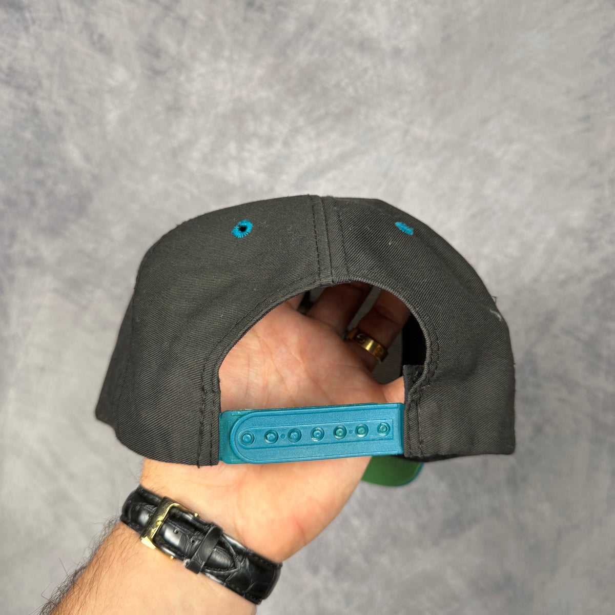 90s Black Jacksonville Jaguars Logo 7 Snapback Hat 6859