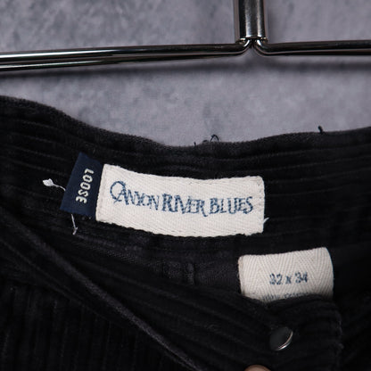 90s Black Canyon River Blues Loose Corduroy Pants 5272