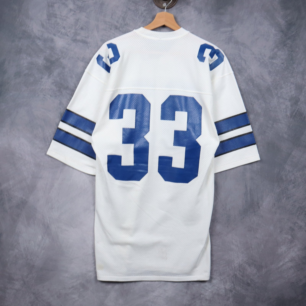 90s White Mitchell & Ness #33 Football Jersey 6674