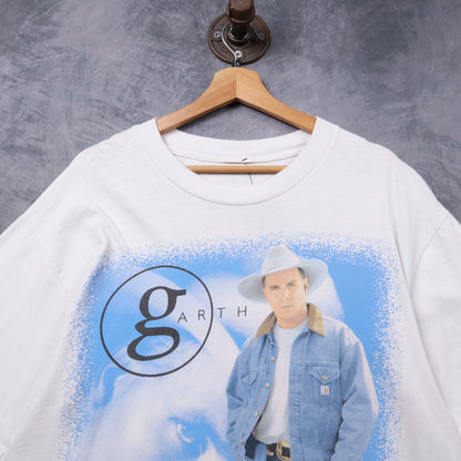 1996 White Garth Brooks Fresh Horses World Tour Shirt 5331