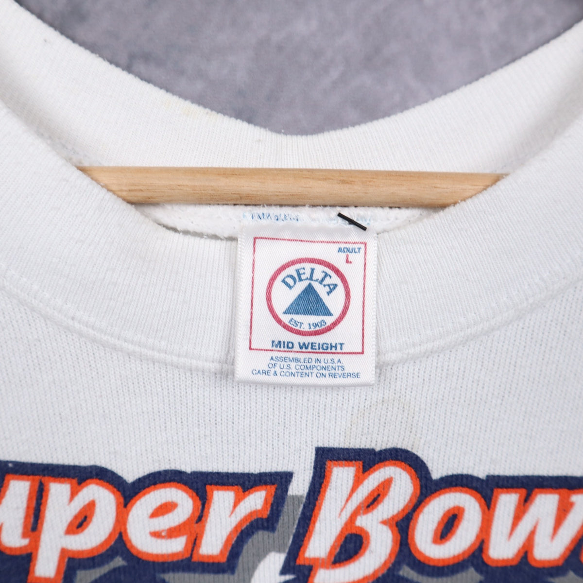 1999 White Denver Broncos Super Bowl Champs Crewneck Sweatshirt 6440