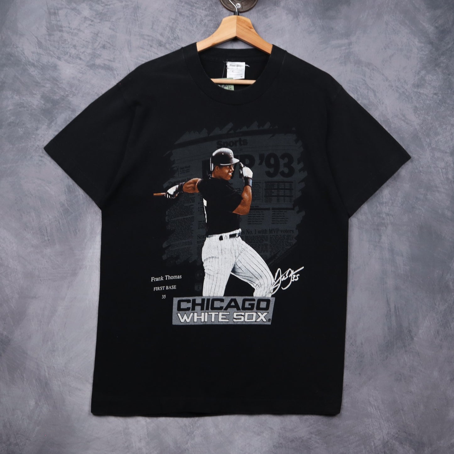 1993 Black Frank Thomas White Sox MVP Shirt 5585