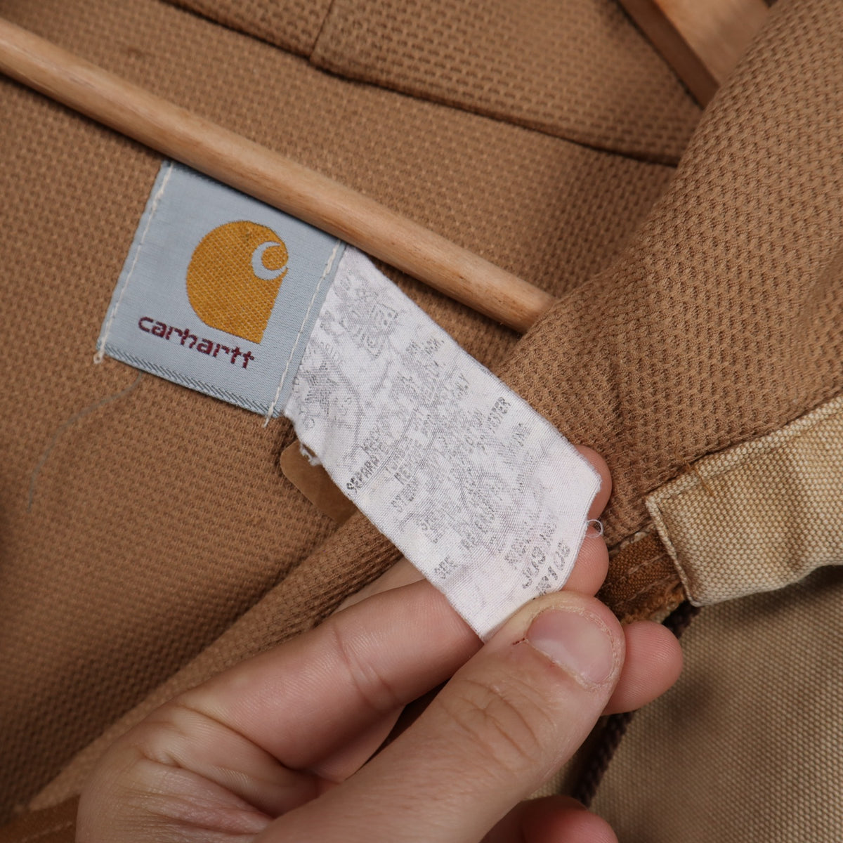 00s Tan Brown Carhartt Texas Longhorns Hooded Jacket 5904