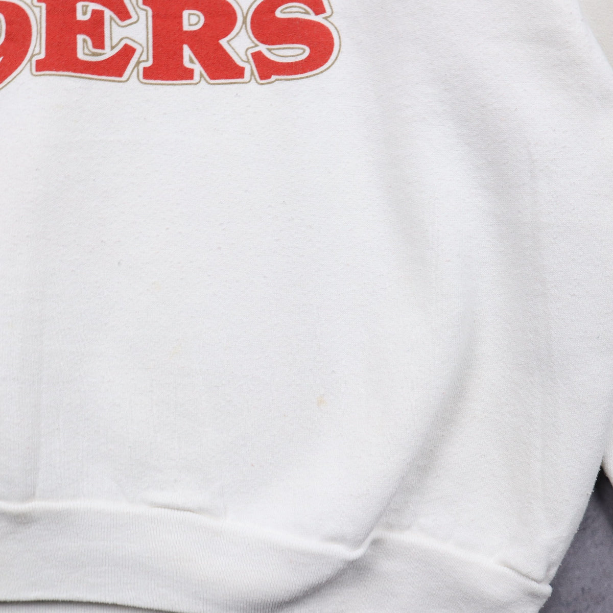 90s White San Francisco 49ers Helmet Crewneck Sweatshirt 6487