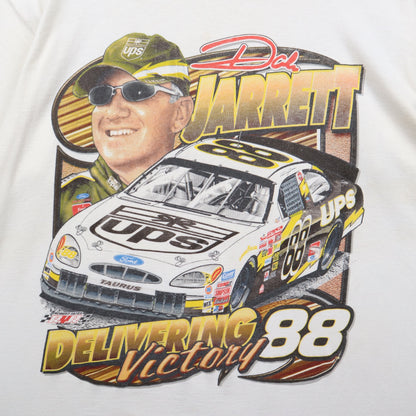 Early 00s White Dale Jarrett NASCAR Shirt 5480