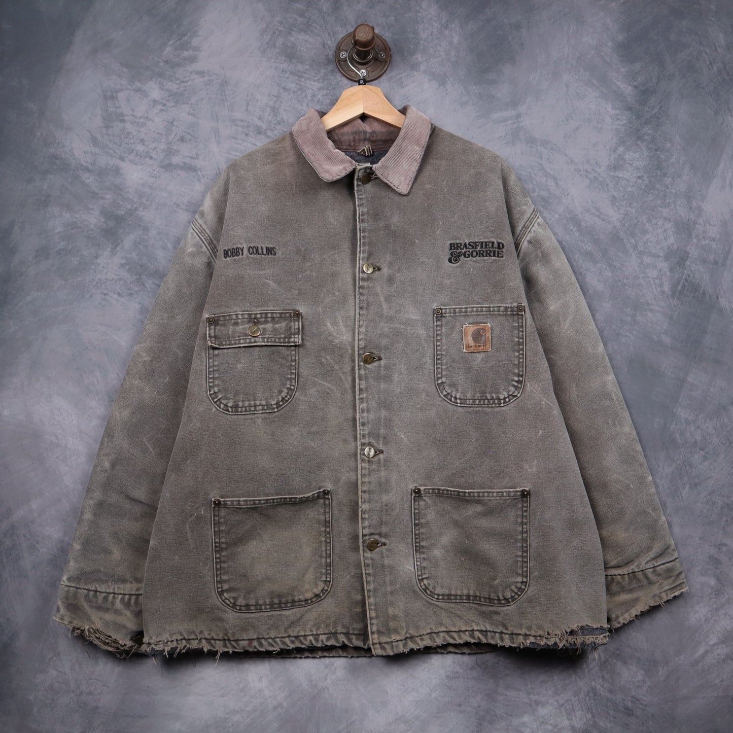 90s Faded Brown Carhartt Chore Jacket 4806