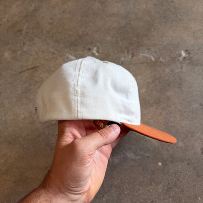 90s White Texas Longhorns The Game Fitted Hat 5796