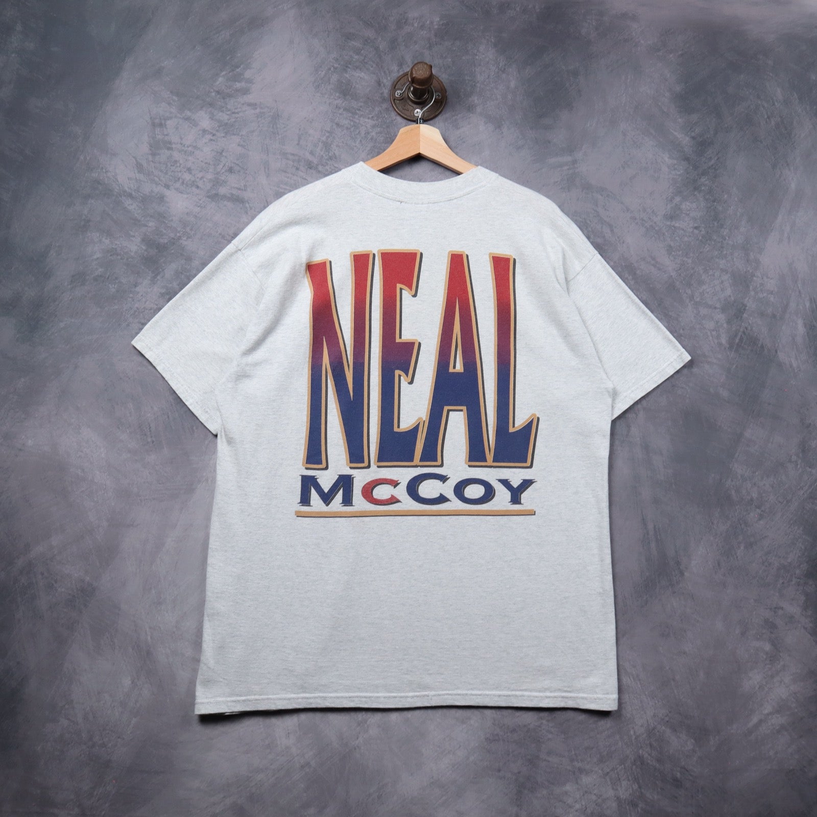 90s Heather Gray Neal McCoy Hardest Working Entertainer Shirt 5444